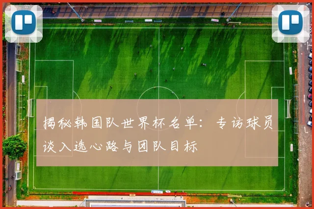 揭秘韩国队世界杯名单：专访球员谈入选心路与团队目标